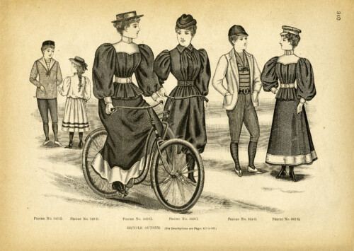 Free Victorian fashion clip art illustration