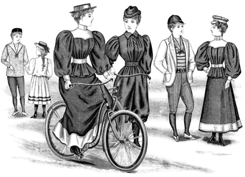 Free victorian fashion clip art illustration