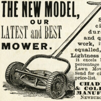 Free vintage clip art lawn mower magazine advertisement
