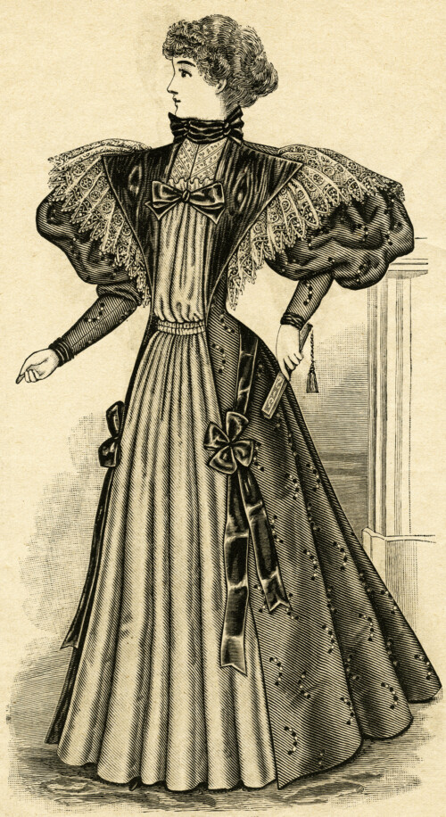 Free Victorian lady clip art illustration