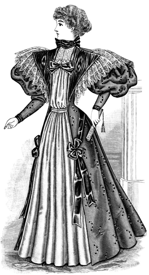 Free Victorian lady clip art illustration