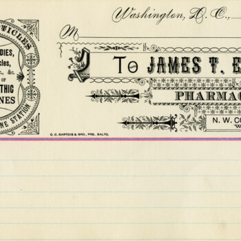 Free vintage clip art medical pharmacist invoice ledger page