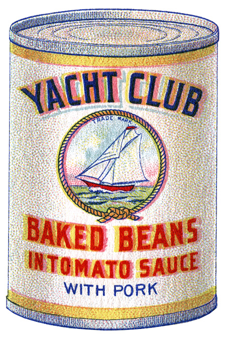 Free vintage printable book page yacht club beans