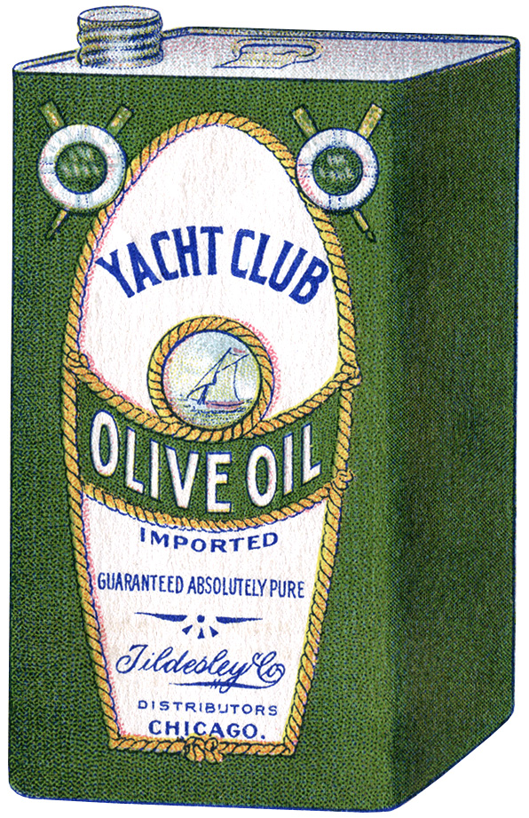 Free vintage printable book page yacht club olive oil