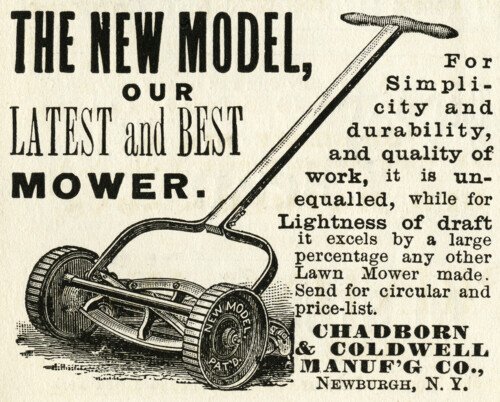 Free vintage clip art lawn mower magazine advertisement