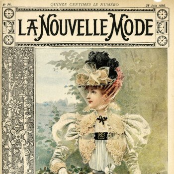 Free vintage clipart French fashion La Nouvelle Mode magazine cover