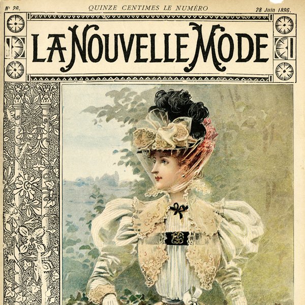 Free vintage clipart French fashion La Nouvelle Mode magazine cover