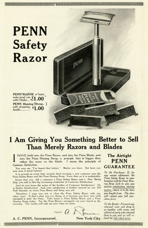 Free vintage shaving razor magazine advertisement