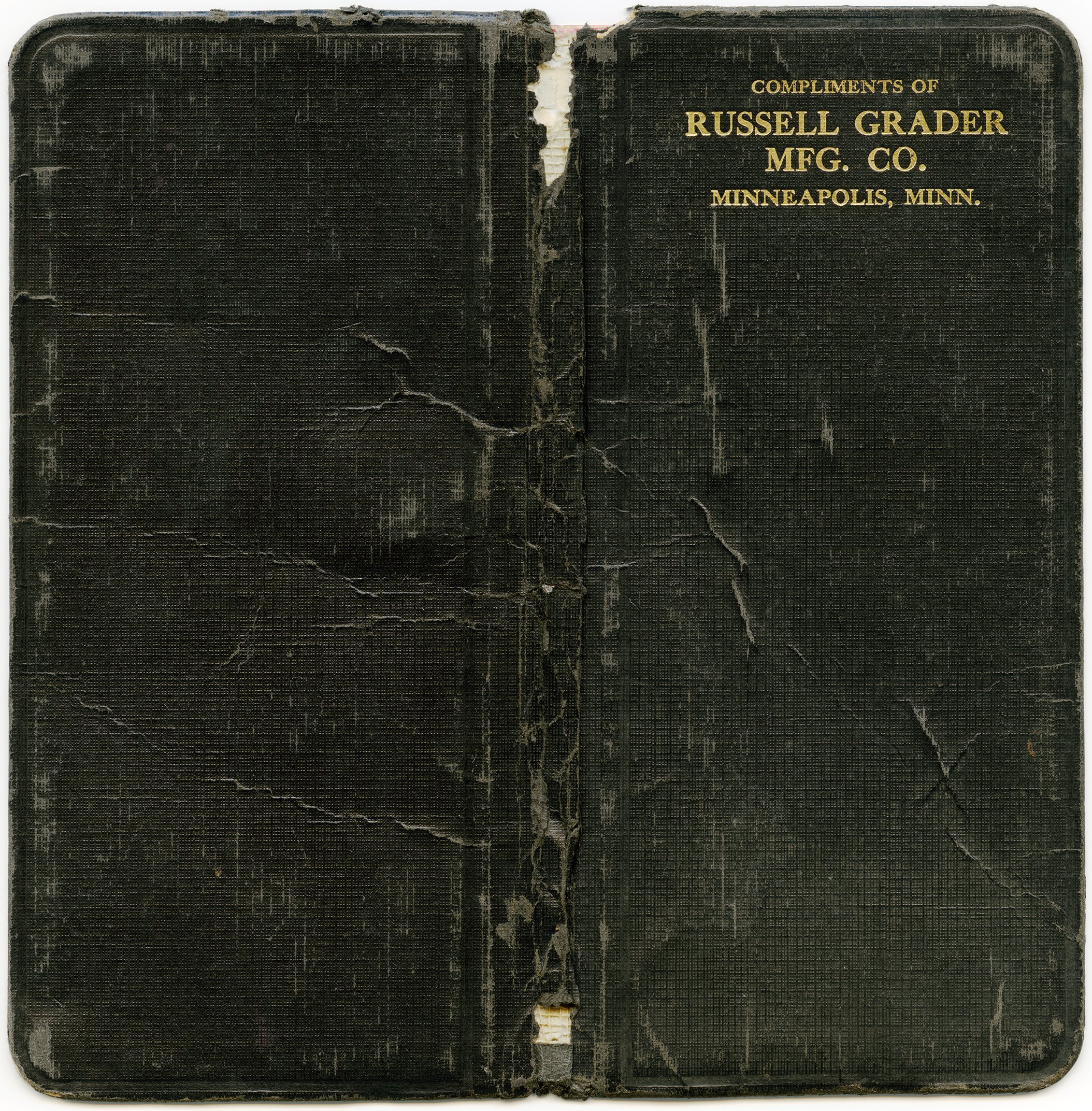 vintage booklet cover, free digital graphics, printable book cover, grunge book pages, russell grader mfg co