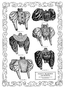 Free vintage printable Victorian blouses and waists