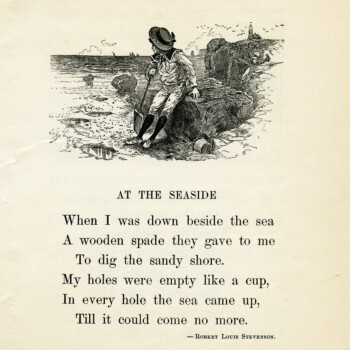 vintage poem at the seaside