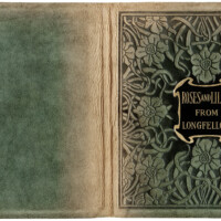 old book cover, textured paper, free vintage texture image, shabby texture graphics, roses and lilies from longfellow