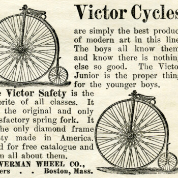 Free vintage clip art Victor cycles magazine advertisement