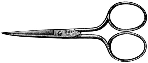 Free vintage sewing scissors clip art