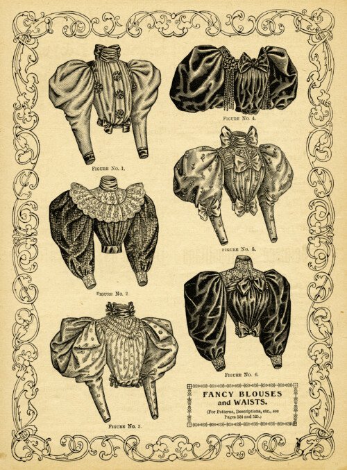 Free vintage printable Victorian blouses and waists