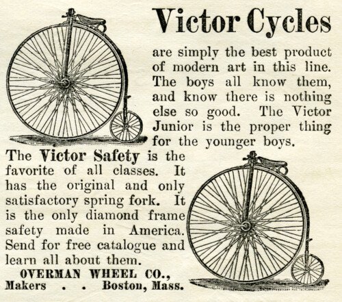 Free vintage clip art Victor cycles magazine advertisement