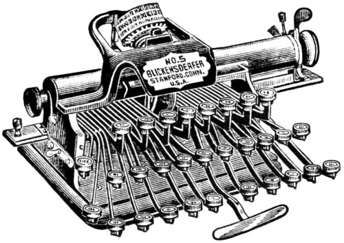 Free vintage typewriter clip art