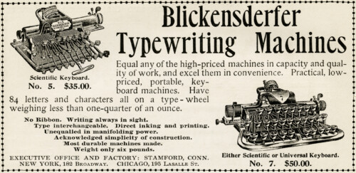 Free vintage typewriter magazine advertisement 