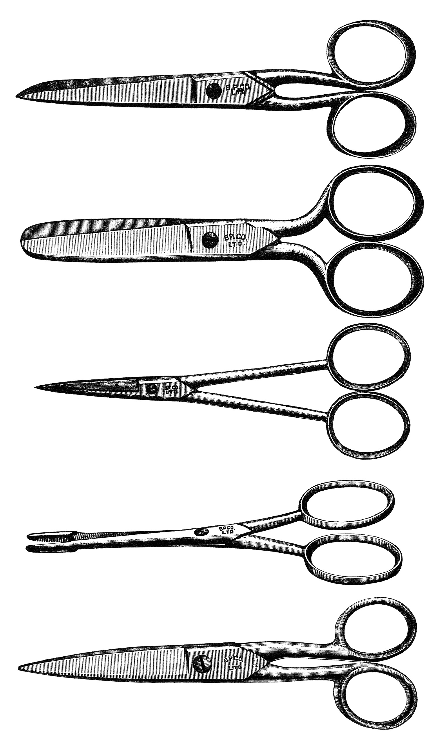 Free vintage scissors clip art