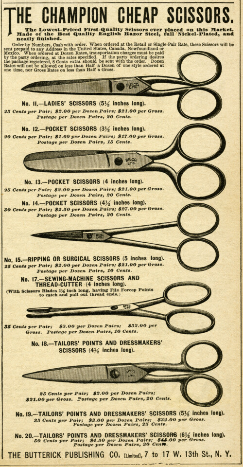 Free printable vintage scissors magazine ad digital