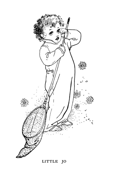 Free vintage storybook character little boy clip art illustration