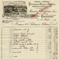 free vintage French invoice digital download