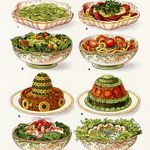 mrs beetons salads, vintage food clip art, old cookbook graphics, printable food image, old fashioned salad clipart