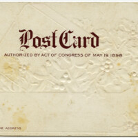 free vintage postcard, antique postcard back, grungy paper clip art, shabby paper graphics, old postcard image