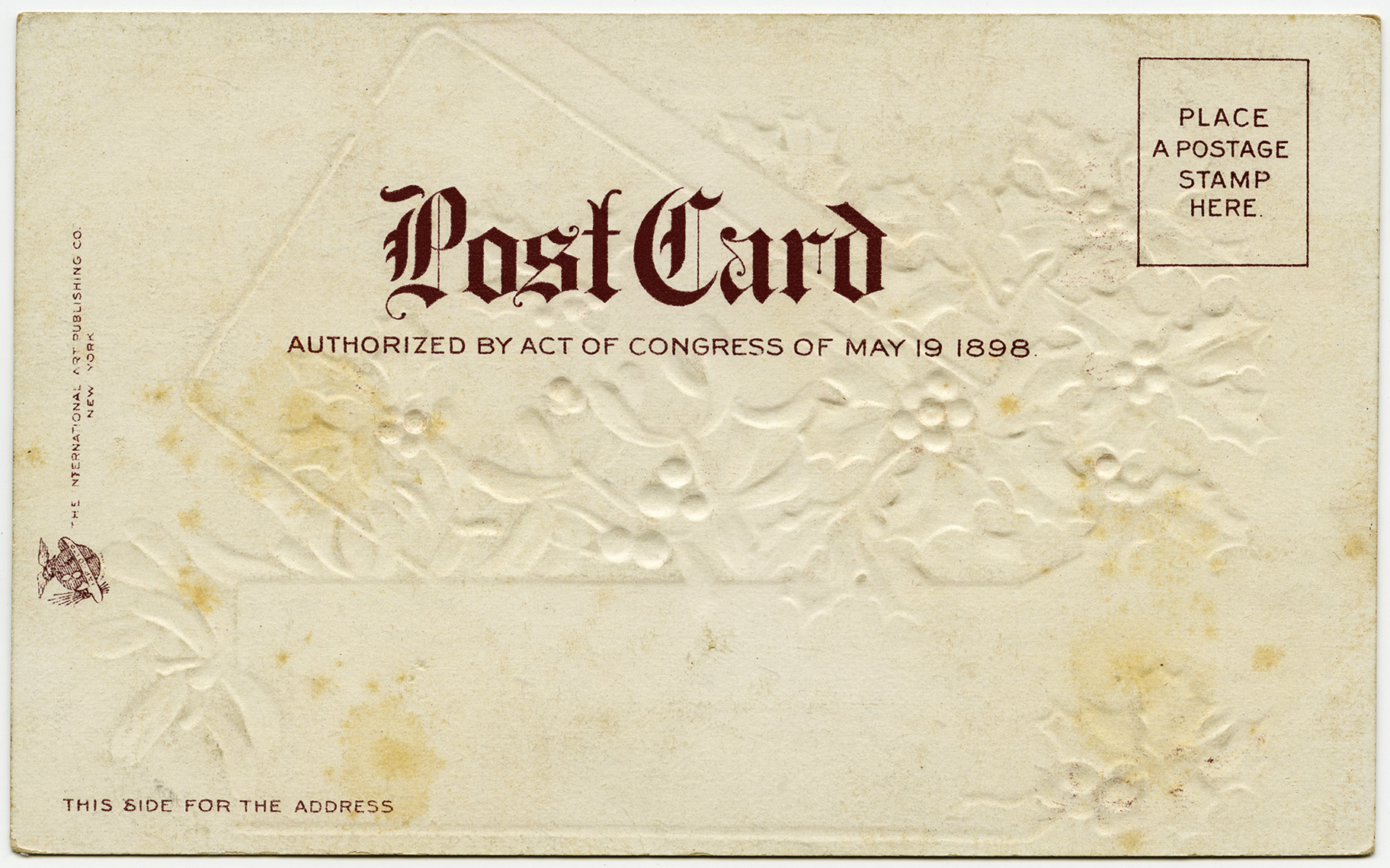 free vintage postcard, antique postcard back, grungy paper clip art, shabby paper graphics, old postcard image