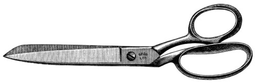 Free vintage sewing scissors advertisement clip art