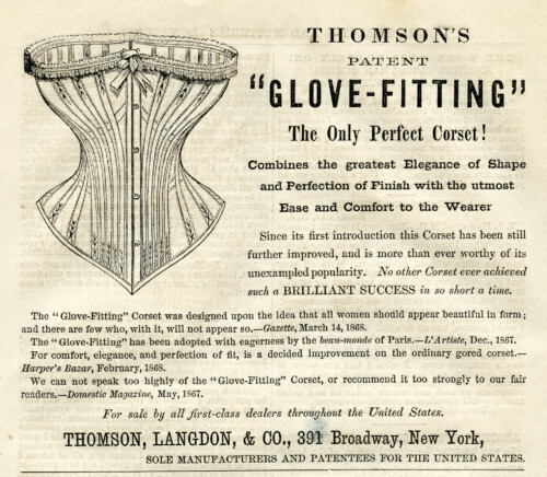 Free vintage clip art Thomsons corset magazine advertisement