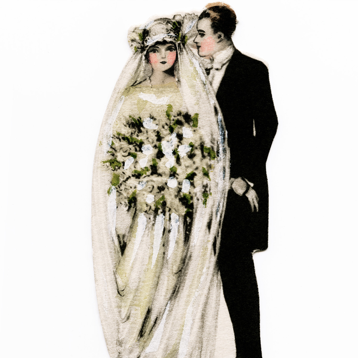 vintage wedding dress clip art