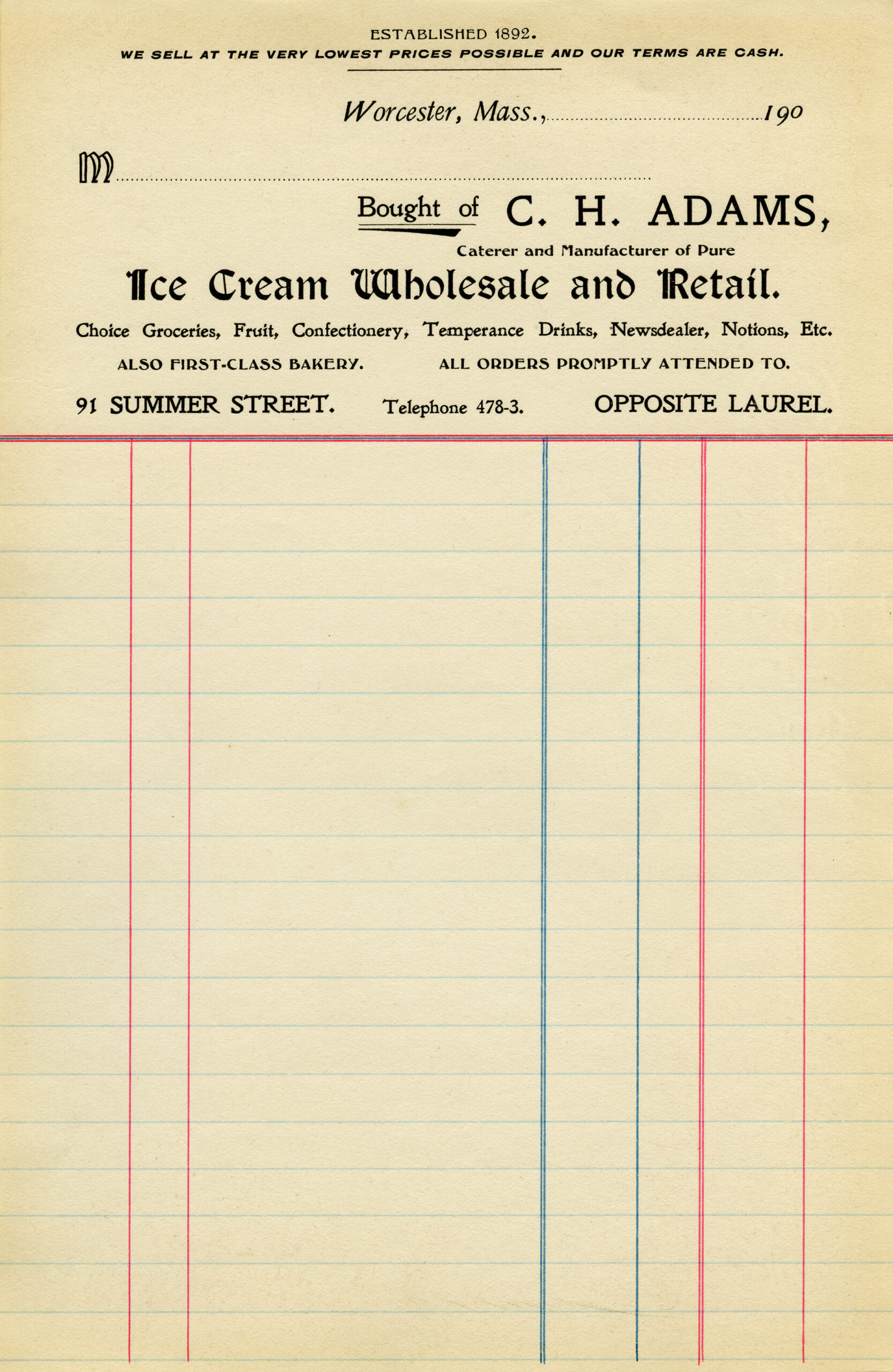 free vintage ephemera, antique invoice, printable receipt, old paper, old fashioned grocery receipt