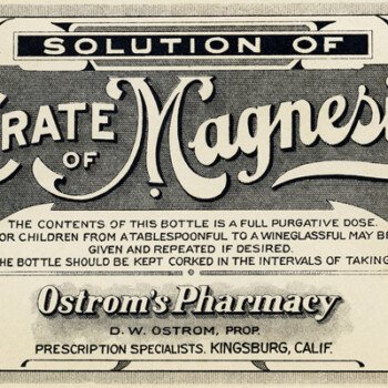 free vintage clip art citrate of magnesia medicine label ostrom pharmacy