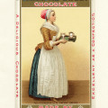 walter baker maid, la belle chocolatiere, lady serving chocolate, vintage cocoa ad, caracas sweet chocolate advertisement
