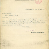 old typewritten letter, free vintage ephemera, aged paper graphics, norfolk and western railway co, shabby digital page