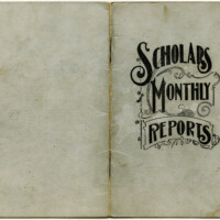 vintage report card, old school ephemera, scholars monthly reports, antique school papers, aged booklets digital download