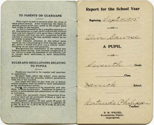 vintage school report card, old school paper, free digital ephemera graphics, antique school printable, teachers report clip art image