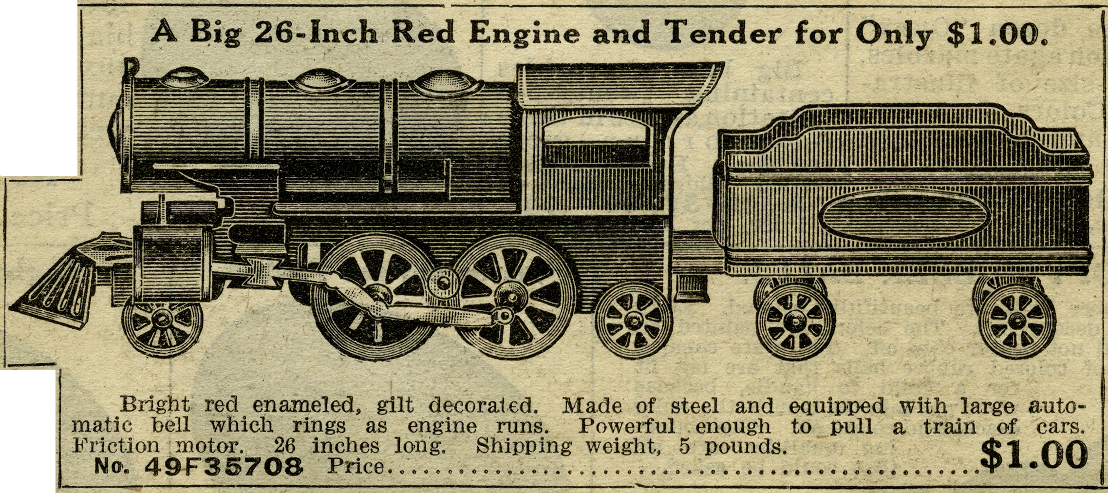 Free Vintage Image ~ Toy Train Clip Art - The Old Design Shop