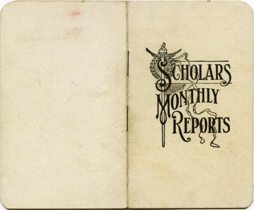 vintage report card, old school ephemera, scholars monthly reports, antique school papers, aged booklets digital download 