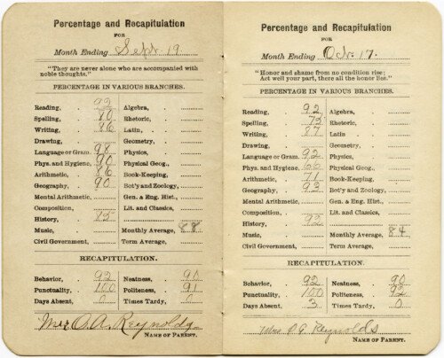 one room school house, vintage school report card, teachers marks clip art, old school image, aged paper graphics