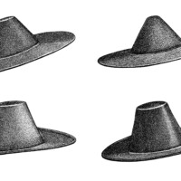 victorian felt hat image, vintage hat clipart, pilgrim hat illustration, black and white free clip art, old fashioned hat