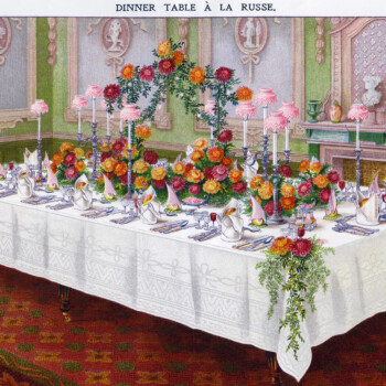 Now Available in my Etsy Shop ~ Mrs. Beeton’s Formal Dinner Table a la Russe