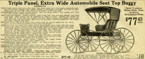 vintage horse buggy clip art, black and white clipart, antique horse carriage image, old catalogue ad, automobile seat top buggy illustration, antique transportation graphic