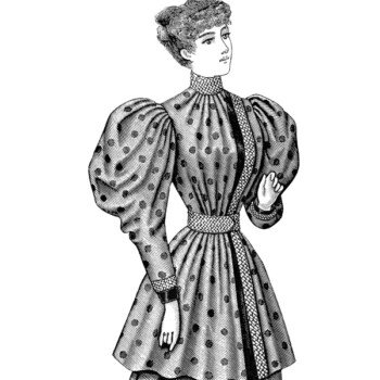 free vintage clip art Victorian lady printable