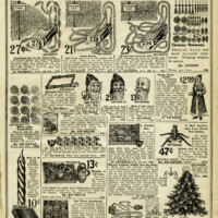 vintage christmas printable, old catalogue page, antique holiday decorating image, old fashioned christmas decoration, 1916 sears xmas