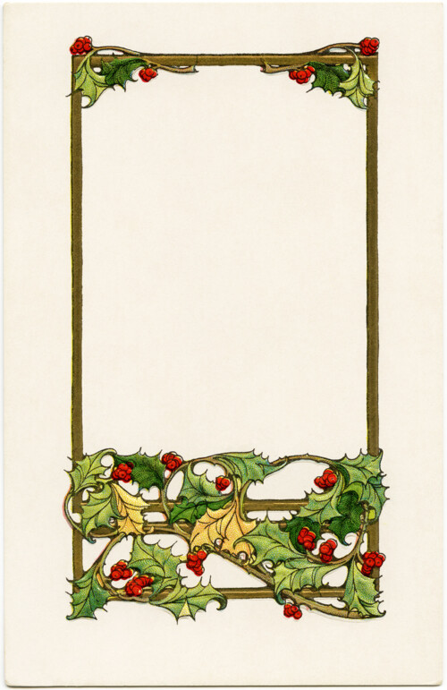 Vintage Yuletide Greetings Christmas Postcard ~ Free Download - The Old ...