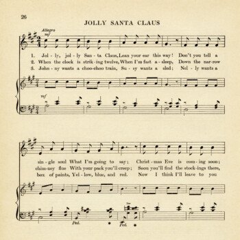 jolly santa claus free printable vintage sheet music