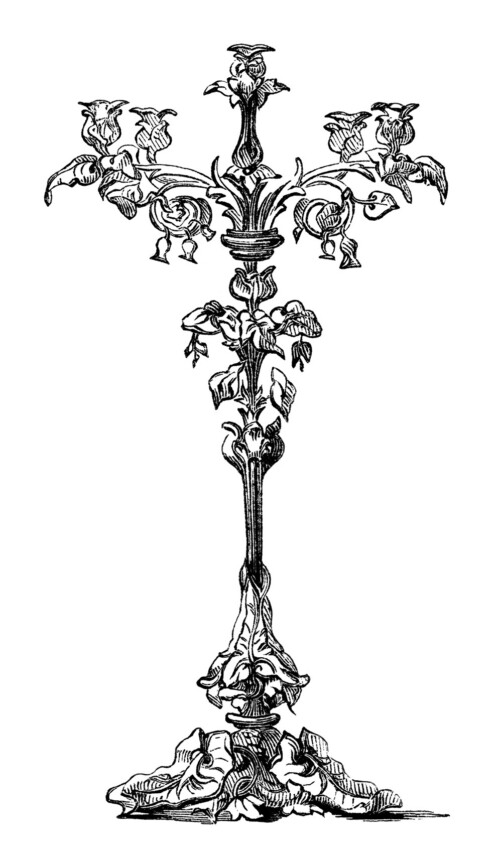 candelabra clip art,free vintage image,antique candelabra engraving,victorian candle holder,black and white clipart