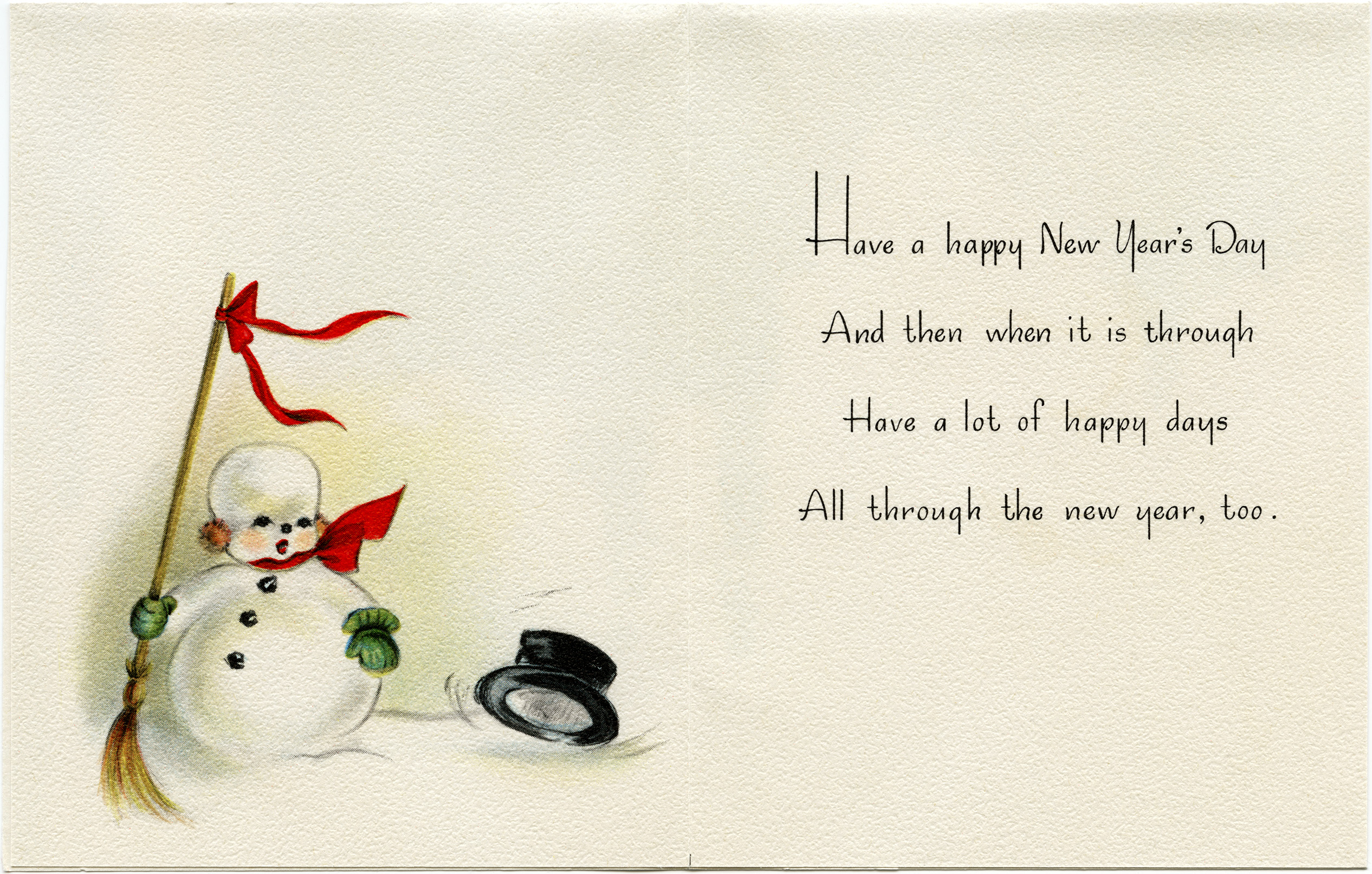 happy new year snowman clipart